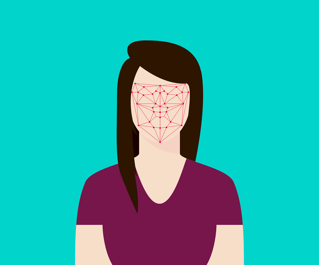 Flat, Recognition, Facial, Face, Woman, System