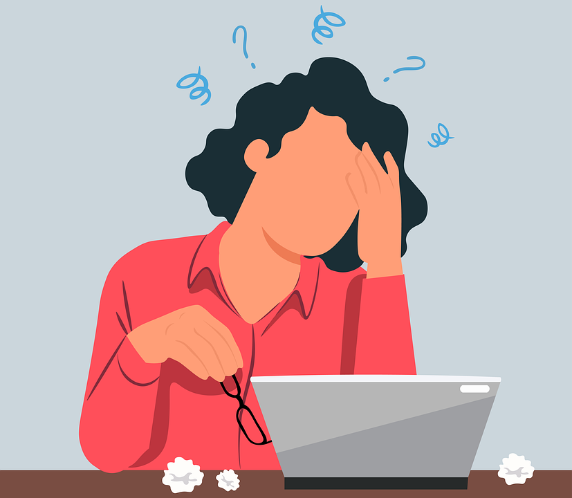 Student, Laptop, Stressed, Avatar, Online Education